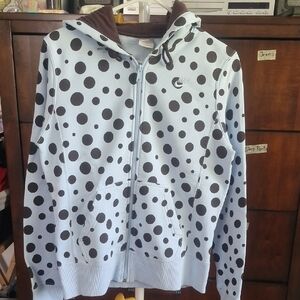 Nike Blue and Black Polka Dot Hoodie